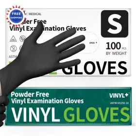 Ssv-black SUPMEDIC Disposable Exam Gloves Powder Latex