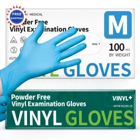 Ssv-blue SUPMEDIC Disposable Exam Gloves Powder Latex