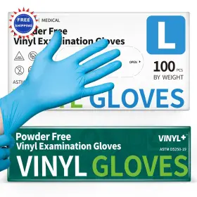 Ssv-blue SUPMEDIC Disposable Exam Gloves Powder Latex Food