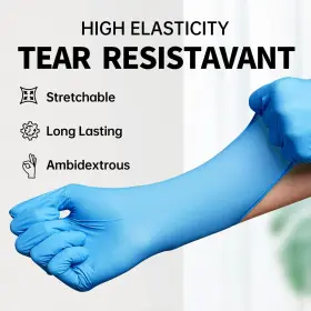 850049592208 SUPMEDIC Medical Nitrile Exam Gloves Powder Food #2