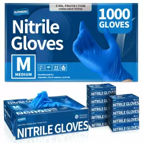 850049592222 SUPMEDIC Nitrile Exam Gloves Mil Powder Latex