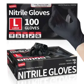 850049592390 SUPMEDIC Nitrile Exam Gloves Mil Chemical Powder