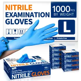 SKF-BLUE-1000 SUPMEDIC Medical Nitrile Exam Gloves Latexfree