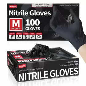 SSN-603 SUPMEDIC Disposable Nitrile Exam Gloves Mil Chemical
