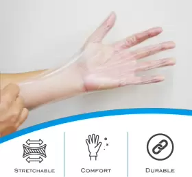 705353126567 Stretchable Tpe Food Service Gloves Powder Lat #3
