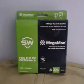 N64480S SW MEGAMAN Powder Nitrile Gloves Laboratory