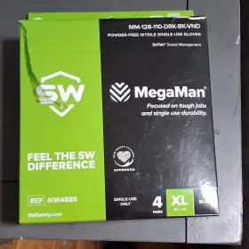 N164885 Megaman Powder Nitrile Single Gloves
