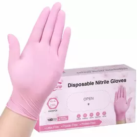 810112472127 SWIFTGRIP Pink Disposable Gloves Medical Exam