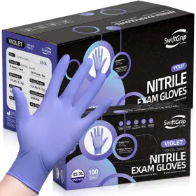 EN35VD1 SWIFTGRIP Disposable Nitrile Exam Gloves Violet