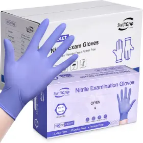 EN35VD4 SWIFTGRIP Disposable Nitrile Exam Violet Glove