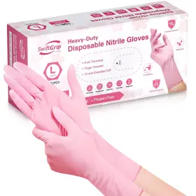 TN72PC2 SWIFTGRIP Disposable Nitrile Dishwashing Gloves Cuff