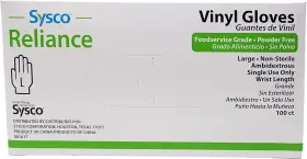 0951931 SYSCO Disposable Vinal Gloves Box