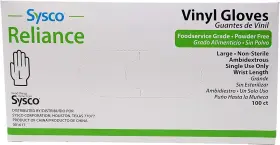 0952004 SYSCO Disposable Vinal Gloves Box