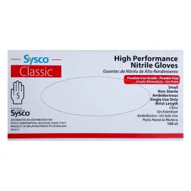 2306746 SYSCO Disposable Nitrile Gloves Powder Food Service