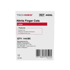 4404L TECH MED Nitrile Finger Cots Powder Latex Disposable