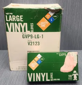 763583501745 THE SAFETY ZONE Disposable Gloves Powder Latex