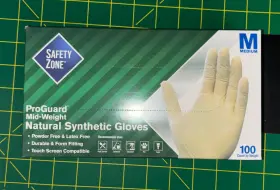GVP9-XL-1 THE SAFETY ZONE Gloves Natural Synthetic Box
