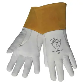 B0074PYU5K TILLMAN Top Grain Goatskin Tig Welding Gloves Whit
