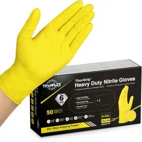 B0DSJ7LDJT TITANFLEX Mil Nitrile Gloves Raised Diamond