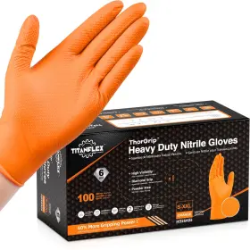 HD25A04 TITANFLEX Nitrile Gloves Mil Raised Diamond Texture