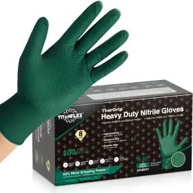 HD45X04 TITANFLEX Nitrile Gloves Raised Diamond Texture