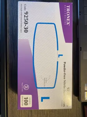 9250-20 TRONEX Nitrile Exam Gloves Box