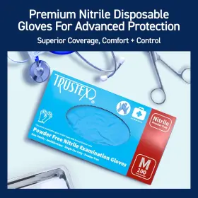 726893116726 TRUSTEX Medical Exam Gloves Latex Powder #2