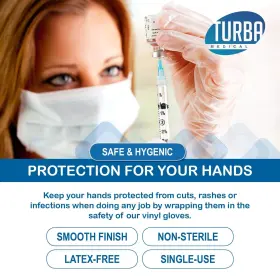 810022600047 TURBA MEDICAL Latex Disposable Gloves Single Glo #3