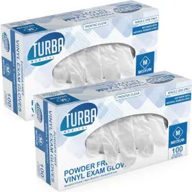TRB01 TURBA Latex Disposable Gloves Single Powder