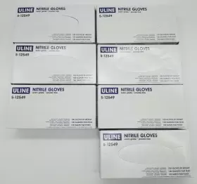 S-12549 ULINE Box Nitrile Gloves Exam Powder