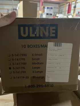 S-14179L ULINE Powder Nitrile Gloves #2
