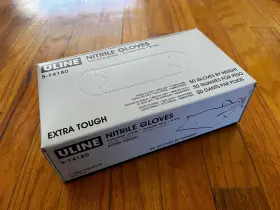 S-14180 ULINE Nitrile Gloves Powder Latex Mil #3