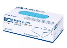 S-14180 ULINE Nitrile Gloves Powder Latex Mil