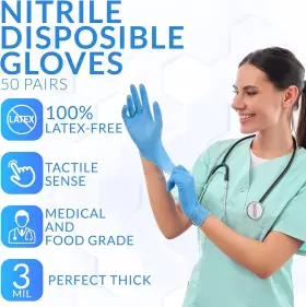 195893178544 UNIGROUP CARE Nitrile Gloves Pack Food Safe Exa #3