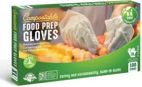 705353643729 UNNI Compostable Food Gloves Handling Astm Bpi