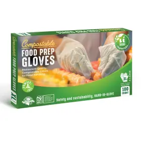 G-L-100 UNNI Compostable Food Gloves Powder Handle