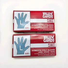 738101113038 VALU GARDS Disposable Poly Gloves Powder Food