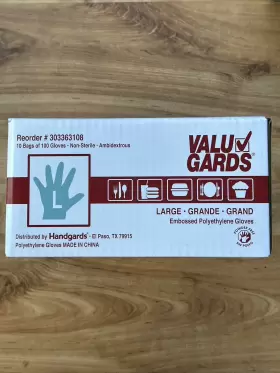 303363108 VALUGUARDS Valugards Embossed Poly Disposable