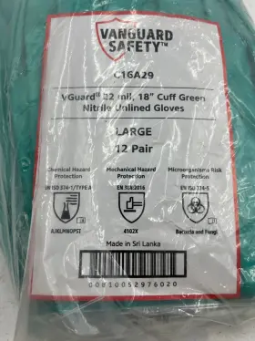 C16A29 VANGUARD Pack Nitrile Chemical Glove #3