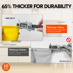 713325848232 VGO Household Gloves Rubber Dishwashing #2