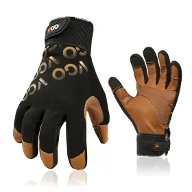 B0CB5P3G38 VGO Goatskin Gloves Men Gardening Light
