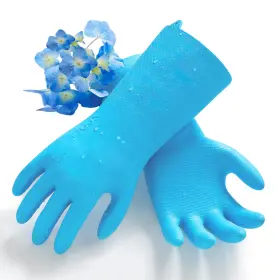 TP1117-UN-BLU-L VGO Household Cleaning Gloves Infused Rresh