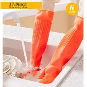 768561486489 VSOOTAL Household Cleaning Gloves Rubber Kitchen #2