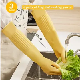 768771403313 VSOOTAL Rubber Cleaning Gloves Household Reuseab #2