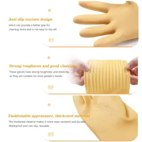 768771403313 VSOOTAL Rubber Cleaning Gloves Household Reuseab #3