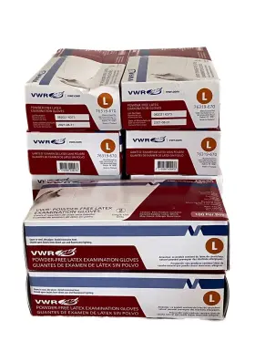 76319-670 VWR Disposable Latex Exam Gloves Natural
