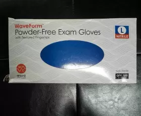 855367008240 WAVEFORM Nitrile Exam Gloves Powder Latex Box