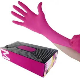 SKU016693 WAXNESS Cosmetology Nitrile Gloves Pink Box