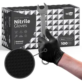 840331601442 WECARE Mil Nitrile Gloves Pack Diamond Grip