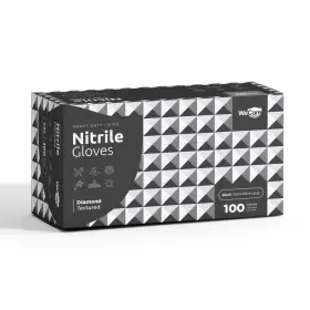 WC-DN-100-XXL-BLK WECARE Nitrile Gloves Diamond Grip Latex #2